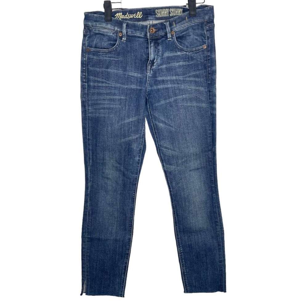 Madewell Skinny Skinny Jeans Medium Wash Raw Step Hem Denim Size 29